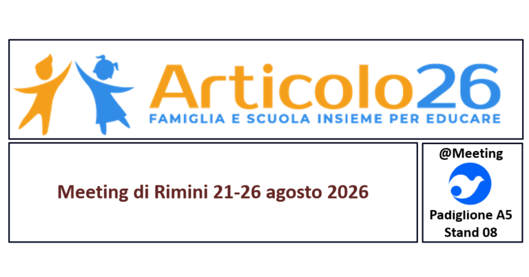 Articolo 26 al Meeting di Rimini dal 21 al 26 agosto