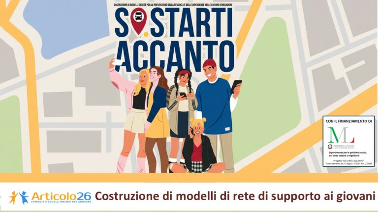 Famiglia, Scuola e nuove sfide educative: al via gli incontri di “So.Starti Accanto”